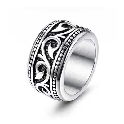 316 Stainless Steel Finger Ring with Enamel for Men PW-WG56139-01-1
