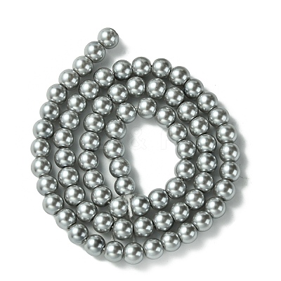 Eco-Friendly Dyed Glass Pearl Beads Strands HY-A008-6mm-RB031-1