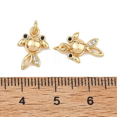 SHEGRACE Brass Cubic Zirconia Charms XGRQ3P512-586G-1