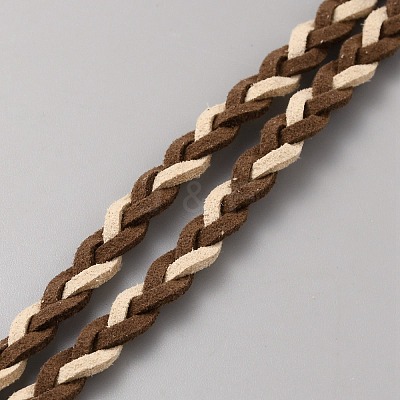 5 Yards Braided Flat Faux Suede Cord LW-TAC0001-02C-1