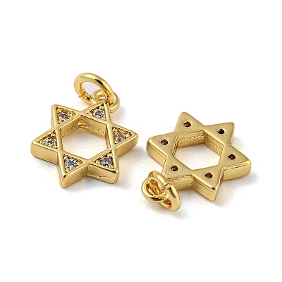 Rack Plating Brass Micro Pave Cubic Zirconia Pendants KK-A200-17G-1