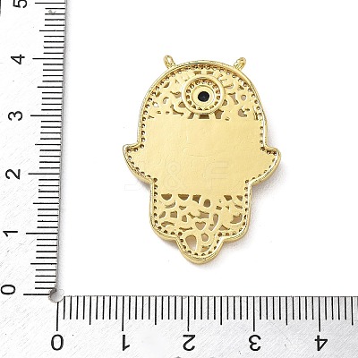 Brass Micro Pave Clear Cubic Zirconia Pendants CU-CBA6B6F-23G-B-1