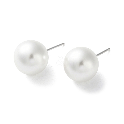 Imitation Pearl Stud Earrings EJEW-P296-21D-P-1