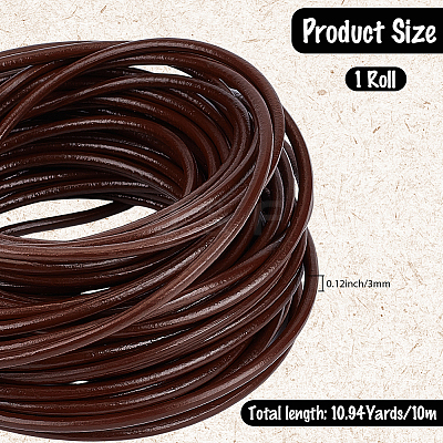 10M Round Cowhide Leather Cord WL-CL0001-32B-03-1