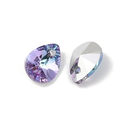 Faceted K9 Glass Rhinestone Charms RGLA-F053-E-001VL-1