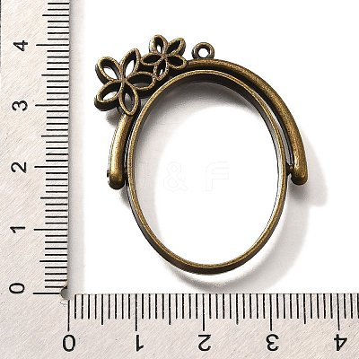 Alloy Open Back Bezel Pendants PALLOY-I223-14AB-1
