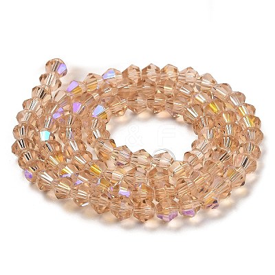 Transparent Electroplate Glass Beads Strands EGLA-A039-T3mm-L12-1