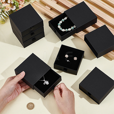 Cardboard Jewelry Set Packing Drawer Boxes CON-WH0115-43B-1
