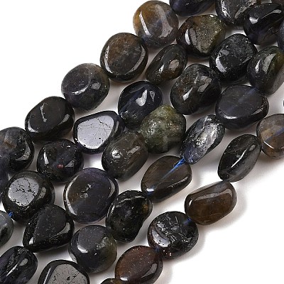 Natural Iolite/Cordierite/Dichroite Beads Strands G-A284-A02-03-1