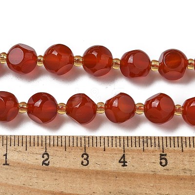 Natural Carnelian(Dyed & Heated) Beads Strands G-K387-A12-02-1