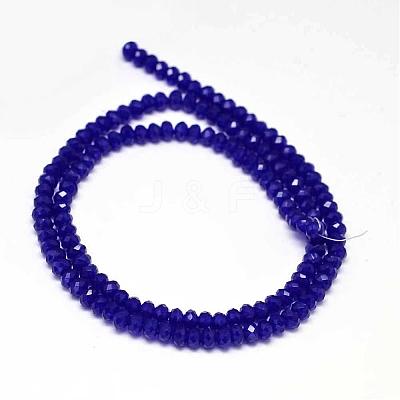 Faceted Rondelle Glass Beads Strands GLAA-I033-3mm-01-1