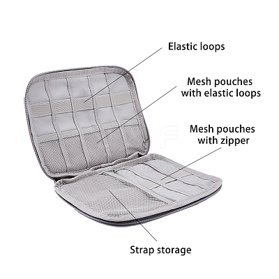 Nylon Watch Bands Storage Bag ABAG-WH0038-20A-1