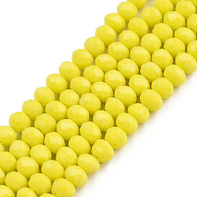 Opaque Solid Color Glass Beads Strands EGLA-A034-P10mm-D26-1