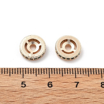 Brass Micro Pave Cubic Zirconia Beads KK-R216-10C-KCG01-1