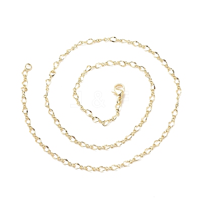 Brass Figaro Chains Necklace for Women LS-NJEW-P265-02B-G-1