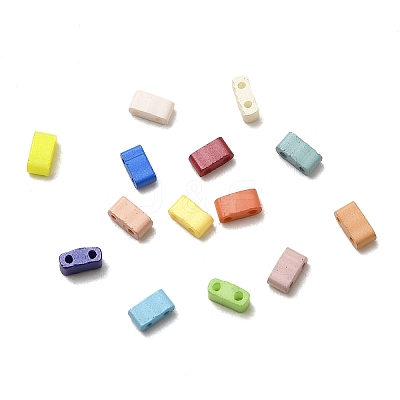 2-Hole Baking Paint Glass Seed Beads SEED-S023-17B-33-1