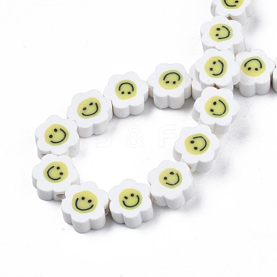 Handmade Polymer Clay Bead Strands CLAY-N006-73J-1