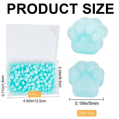 200Pcs Paw Print Sealing Wax Particles DIY-CP0009-32-1
