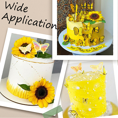 12 Sets 3 Colors Butterfly Cake Topper Sets DIY-SC0024-76-1