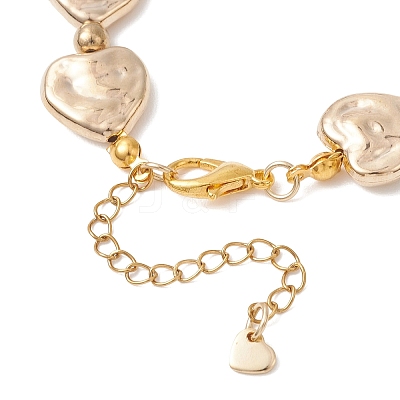 Heart CCB Plastic Beaded Bracelets BJEW-JB13008-01-1