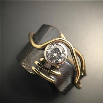 Brass Micro Pave Clear Cubic Zirconia Finger Rings FS-WGE4002-03-1