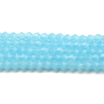 Imitation Jade Glass Beads Strands GLAA-F029-J4mm-03-1