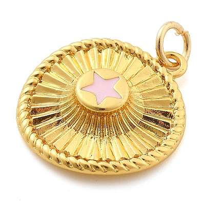 Brass Enamel Pendants FIND-A046-01C-1