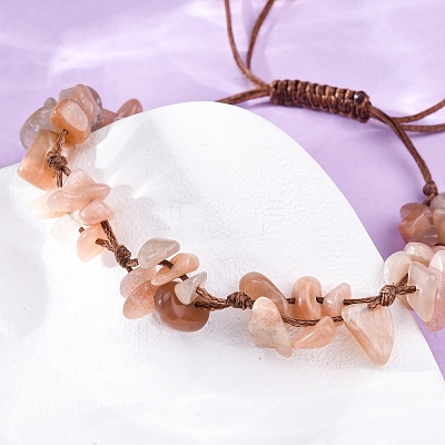 Adjustable Natural Gemstone Braided Bead Bracelets for Women BJEW-U035-02-1