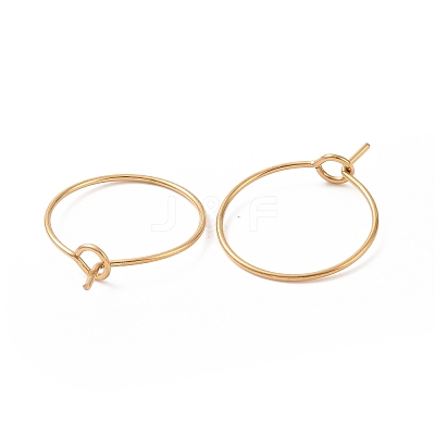 Ion Plating(IP) 316L Surgical Stainless Steel Hoop Earring Findings STAS-D164-03G-1