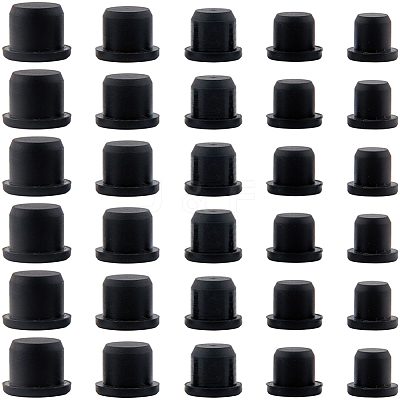 50Pcs 5 Styles Silicone Hole Plugs AJEW-GF0011-62A-1