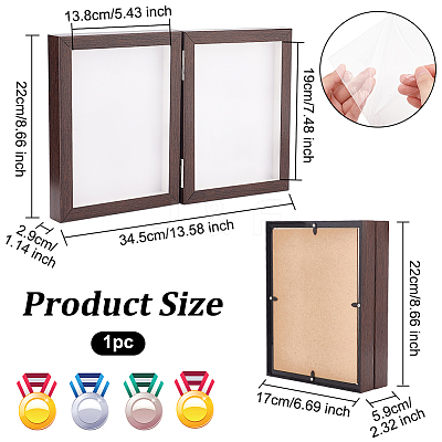 Double Plastic Vertical Hinged Photo Frames DJEW-WH0043-14B-02-1