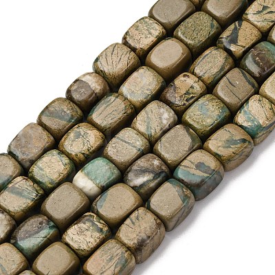 Natural Verdite Stone Beads Strands G-B155-D08-1
