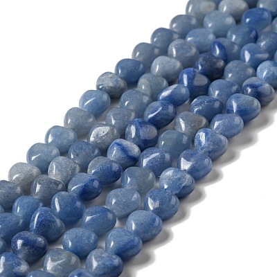 Natural Dyed & Heated Blue Aventurine Beads Strands G-B022-10A-1