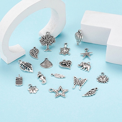 30Pcs 30 Styles Tibetan Style Alloy Pendants TIBEP-YW0001-28-1