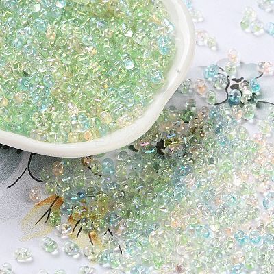 AB Color Plated Glass Seed Beads SEED-L011-06B-07-1