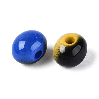 Spray Painted Opaque Acrylic Beads SACR-T018-21M-1