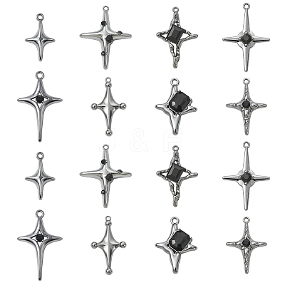 32Pcs 8 Styles Alloy Pendants FIND-CJ0006-01-1