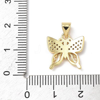 Brass Micro Pave Cubic Zirconia Charms KK-Q068-09B-G-1