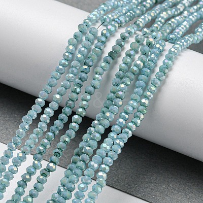 Opaque Baking Paint Glass Beads Strands DGLA-F002-03A-1