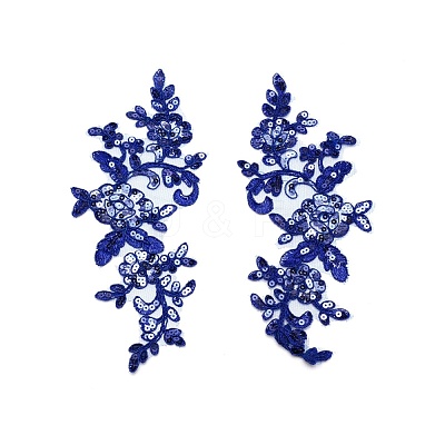 Leaves Polyester Embroidery Ornaments Accessories DIY-WH0281-11B-1