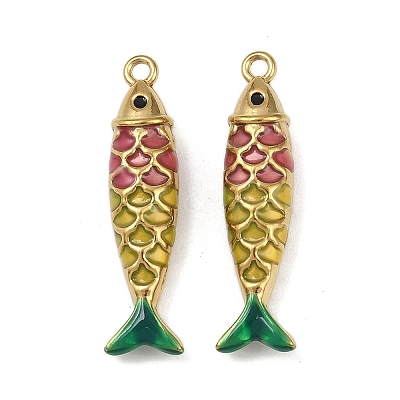 304 Stainless Steel Enamel Pendants STAS-C150-01E-1