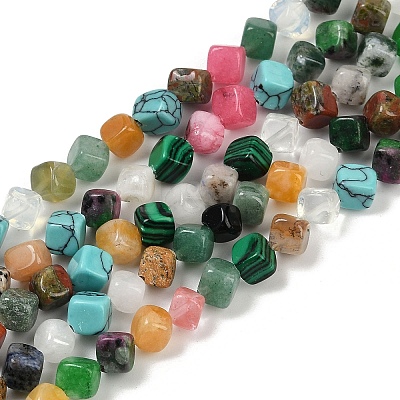 Natural & Synthetic Mixed Gemstone Beads Strands G-A257-A20-01-1