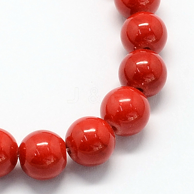 Natural Dyed Mashan Jade Gemstone Bead Strands X-G-R272-6mm-01-1