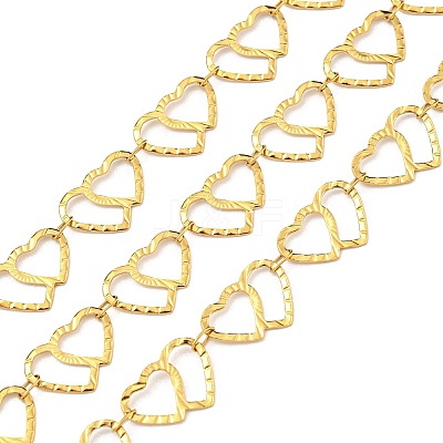 Ion Plating(IP) 304 Stainless Steel Heart Link Chains CHS-E031-04G-1
