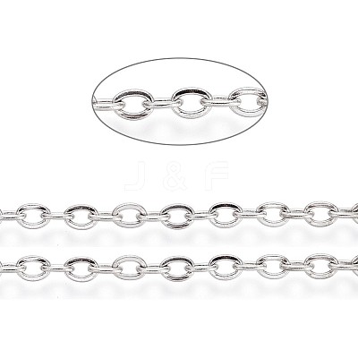 Tarnish Resistant 304 Stainless Steel Cable Chains CHS-L024-018P-1