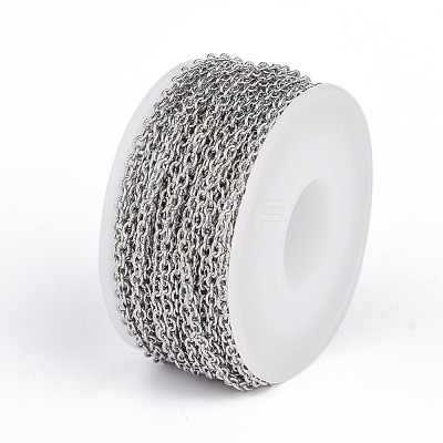 Tarnish Resistant 304 Stainless Steel Textured Cable Chains CHS-H007-42P-1