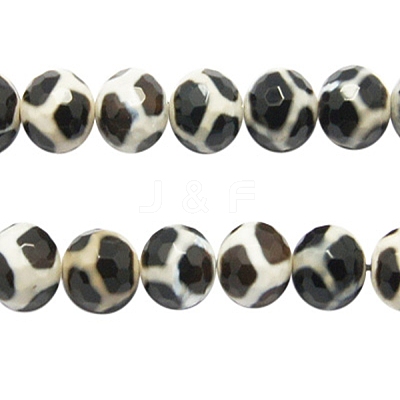 Tibetan Style Turtle Back Pattern dZi Beads G-H1453-1-1