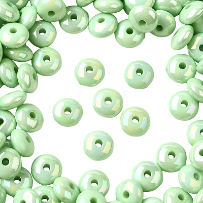 500Pcs UV Plating Opaque Acrylic Beads MACR-PA0001-47B-1