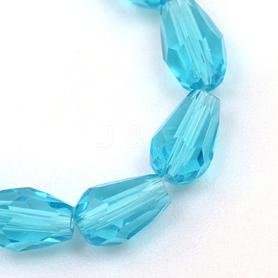 Transparent Glass Bead Strands GLAA-R168-4x6-01C-1