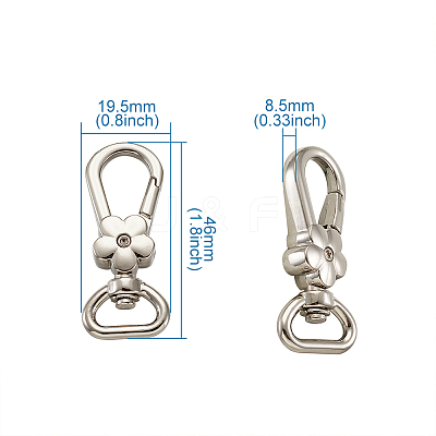 Alloy Swivel Clasps PALLOY-TA0001-34S-1